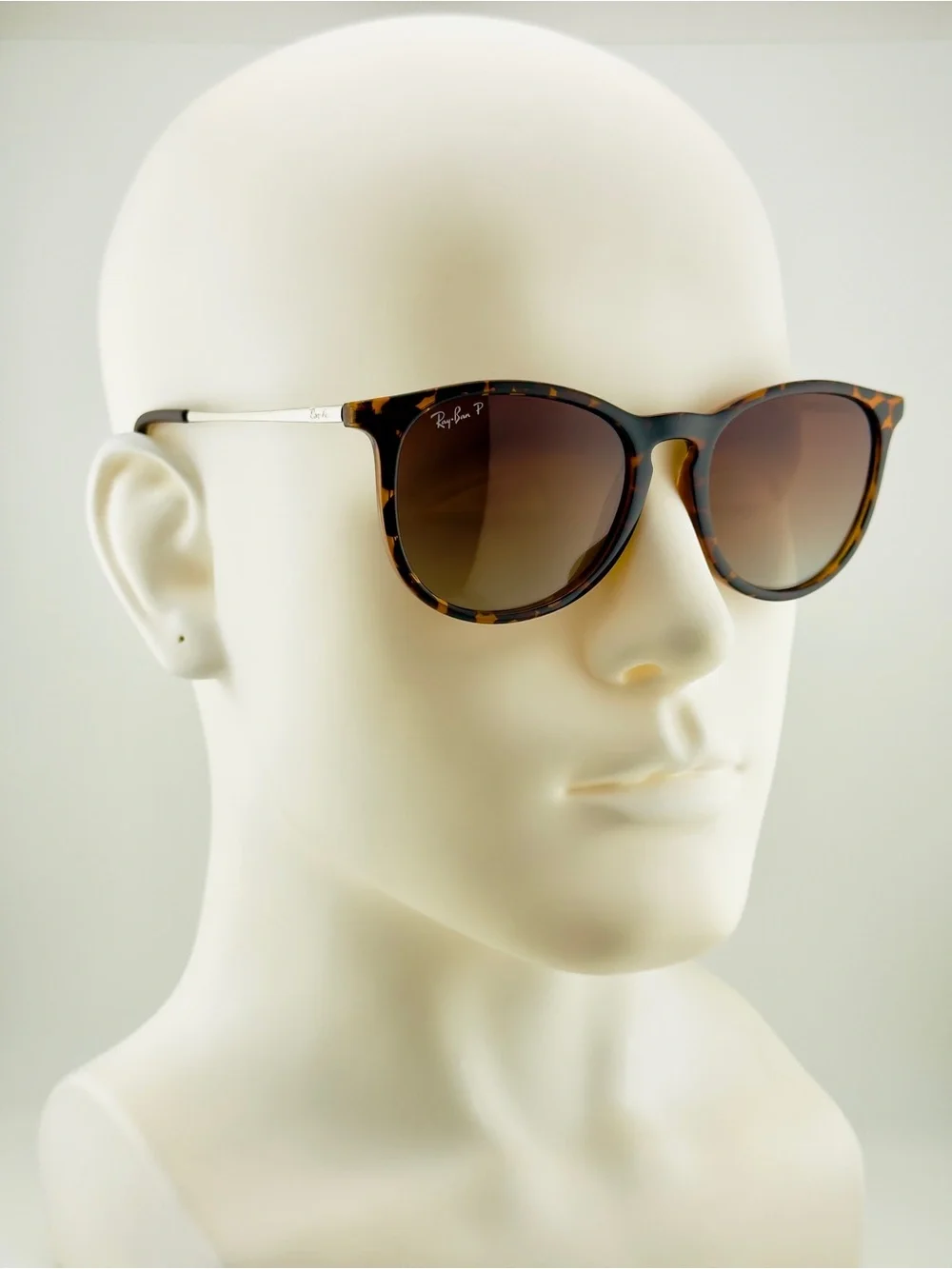 Ray-Ban Erika Classic Sunglasses RB4171 Polished Tortoise Frame Brown Lenses